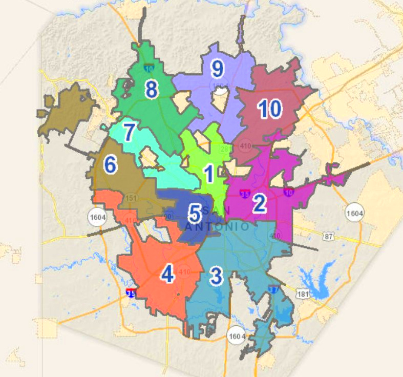 Districts in the City of San Antonio